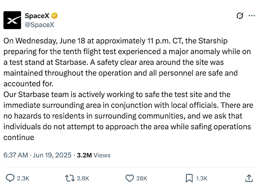 SpaceX’s Starship Explodes During Ground Test in Texas: What Happened?